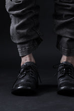 画像をギャラリービューアに読み込む, BORIS BIDJAN SABERI HORSE CULATTA SKIN DERBY SHOES / OBJECT DYED AND HAND-TREATED "SHOE2.1" (BLACK)