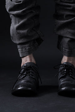 画像をギャラリービューアに読み込む, BORIS BIDJAN SABERI HORSE CULATTA SKIN DERBY SHOES / OBJECT DYED AND HAND-TREATED "SHOE2.1" (BLACK)
