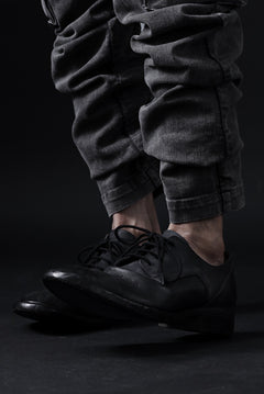 画像をギャラリービューアに読み込む, BORIS BIDJAN SABERI HORSE CULATTA SKIN DERBY SHOES / OBJECT DYED AND HAND-TREATED "SHOE2.1" (BLACK)