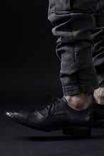 画像をギャラリービューアに読み込む, BORIS BIDJAN SABERI HORSE CULATTA SKIN DERBY SHOES / OBJECT DYED AND HAND-TREATED "SHOE2.1" (BLACK)