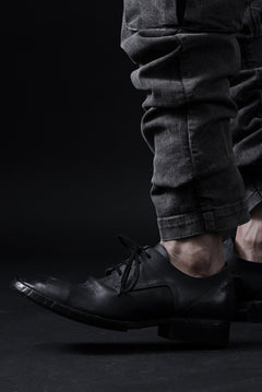画像をギャラリービューアに読み込む, BORIS BIDJAN SABERI HORSE CULATTA SKIN DERBY SHOES / OBJECT DYED AND HAND-TREATED "SHOE2.1" (BLACK)