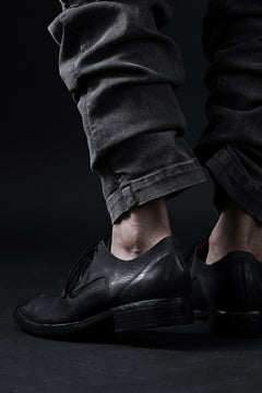 画像をギャラリービューアに読み込む, BORIS BIDJAN SABERI HORSE CULATTA SKIN DERBY SHOES / OBJECT DYED AND HAND-TREATED "SHOE2.1" (BLACK)