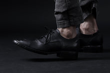 画像をギャラリービューアに読み込む, BORIS BIDJAN SABERI HORSE CULATTA SKIN DERBY SHOES / OBJECT DYED AND HAND-TREATED "SHOE2.1" (BLACK)