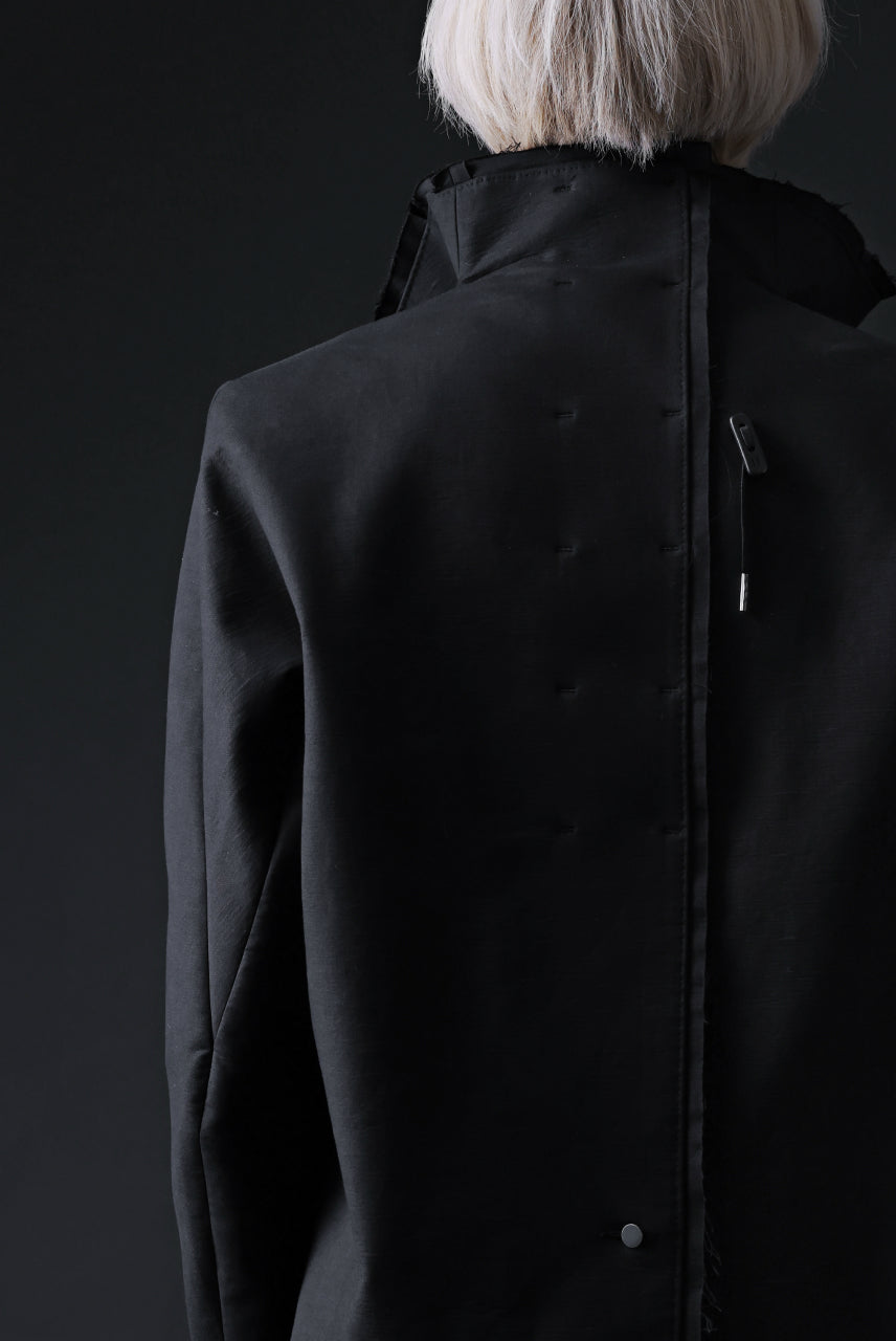 画像をギャラリービューアに読み込む, BORIS BIDJAN SABERI HIGH NECK SHORT COAT &quot;COAT 1. SHORT-FIF10008&quot; (BLACK)