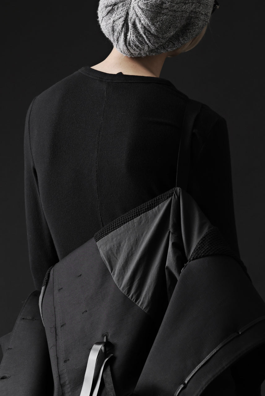 Load image into Gallery viewer, BORIS BIDJAN SABERI HIGH NECK SHORT COAT "COAT 1. SHORT-FIF10008" (BLACK)