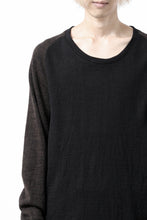 画像をギャラリービューアに読み込む, KLASICA D'ARCY RAGLAN REGULAR FIT PULL / JACQUARD KNIT JERSEY (BLACK x OLIVE)