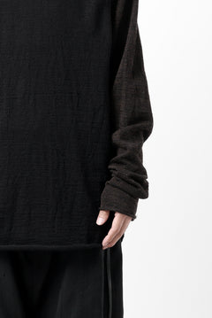 画像をギャラリービューアに読み込む, KLASICA D'ARCY RAGLAN REGULAR FIT PULL / JACQUARD KNIT JERSEY (BLACK x OLIVE)