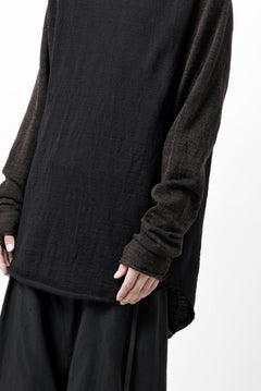 画像をギャラリービューアに読み込む, KLASICA D'ARCY RAGLAN REGULAR FIT PULL / JACQUARD KNIT JERSEY (BLACK x OLIVE)