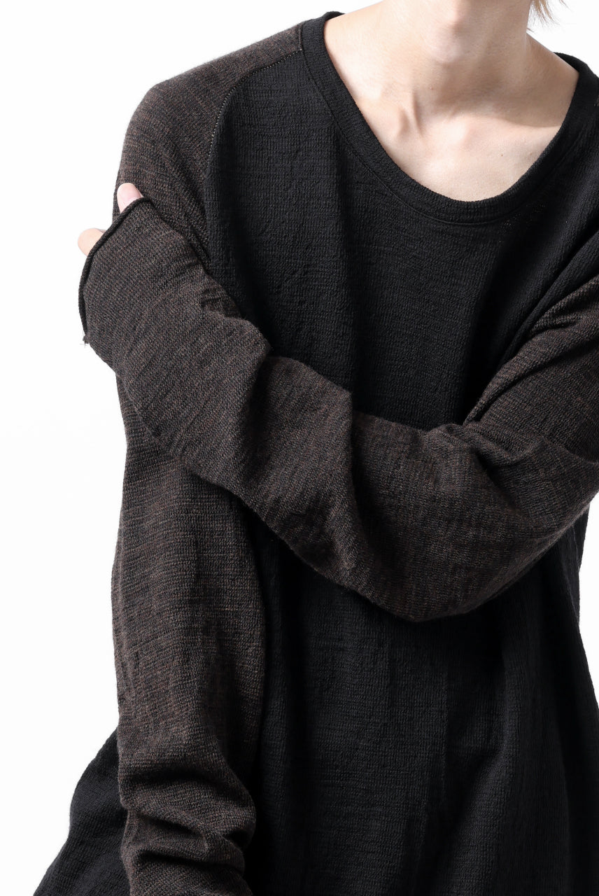 画像をギャラリービューアに読み込む, KLASICA D'ARCY RAGLAN REGULAR FIT PULL / JACQUARD KNIT JERSEY (BLACK x OLIVE)