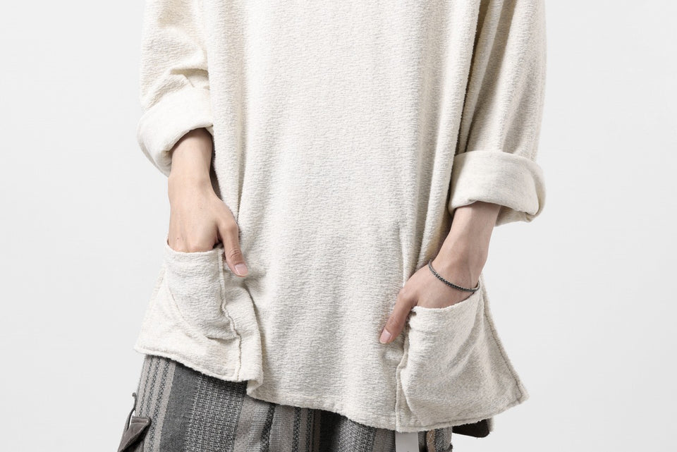 Load image into Gallery viewer, ISAMU KATAYAMA BACKLASH RANDOM PILE FABRIC LONG SLEEVE CUT & SEWN (BEIGE)