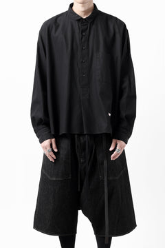 画像をギャラリービューアに読み込む, KLASICA SH-040 OVERSIZED SHORT PULLOVER SHIRT / DRY BACK TWILL (BLACK)