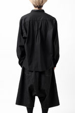 画像をギャラリービューアに読み込む, KLASICA SH-040 OVERSIZED SHORT PULLOVER SHIRT / DRY BACK TWILL (BLACK)