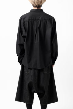 画像をギャラリービューアに読み込む, KLASICA SH-040 OVERSIZED SHORT PULLOVER SHIRT / DRY BACK TWILL (BLACK)