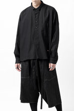 画像をギャラリービューアに読み込む, KLASICA SH-040 OVERSIZED SHORT PULLOVER SHIRT / DRY BACK TWILL (BLACK)