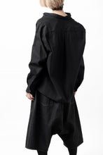 画像をギャラリービューアに読み込む, KLASICA SH-040 OVERSIZED SHORT PULLOVER SHIRT / DRY BACK TWILL (BLACK)