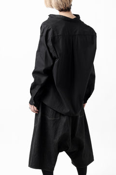 画像をギャラリービューアに読み込む, KLASICA SH-040 OVERSIZED SHORT PULLOVER SHIRT / DRY BACK TWILL (BLACK)