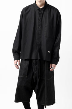 画像をギャラリービューアに読み込む, KLASICA SH-040 OVERSIZED SHORT PULLOVER SHIRT / DRY BACK TWILL (BLACK)