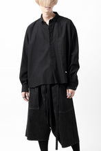 画像をギャラリービューアに読み込む, KLASICA SH-040 OVERSIZED SHORT PULLOVER SHIRT / DRY BACK TWILL (BLACK)