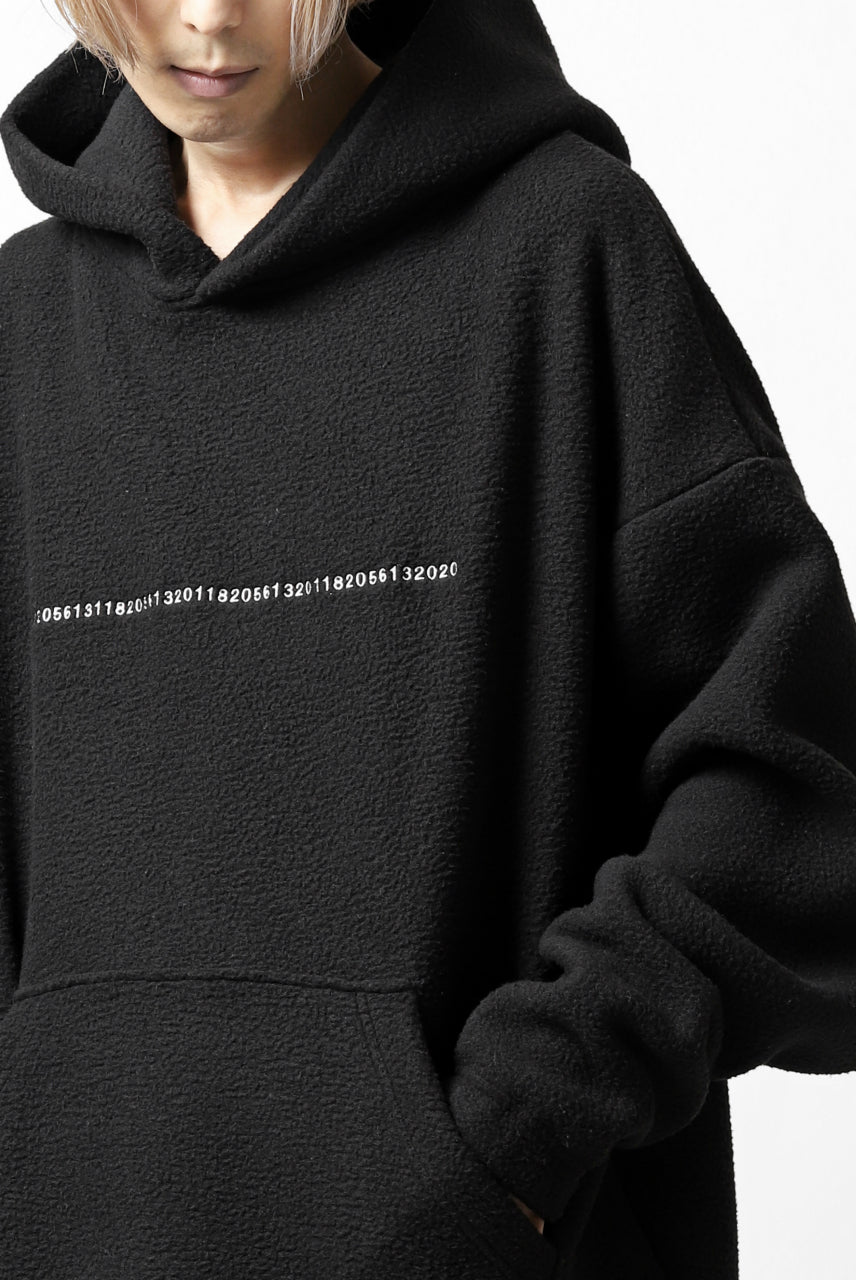画像をギャラリービューアに読み込む, A.F ARTEFACT "FLUFFY" EMBROIDERED HOODIE / BomberFLEECE (BLACK)