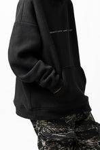 画像をギャラリービューアに読み込む, A.F ARTEFACT "FLUFFY" EMBROIDERED HOODIE / BomberFLEECE (BLACK)