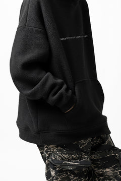 画像をギャラリービューアに読み込む, A.F ARTEFACT "FLUFFY" EMBROIDERED HOODIE / BomberFLEECE (BLACK)