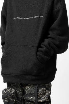 画像をギャラリービューアに読み込む, A.F ARTEFACT "FLUFFY" EMBROIDERED HOODIE / BomberFLEECE (BLACK)