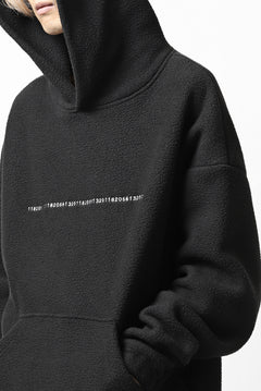 画像をギャラリービューアに読み込む, A.F ARTEFACT "FLUFFY" EMBROIDERED HOODIE / BomberFLEECE (BLACK)