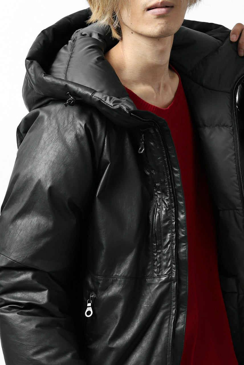 Load image into Gallery viewer, ISAMU KATAYAMA BACKLASH xx NANGA REVERSIBLE AURORA DOWN JACKET / KANGAROO + NYLON x POLISH WHITE GOOSE (BLACK x GREY)