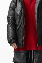Load image into Gallery viewer, ISAMU KATAYAMA BACKLASH xx NANGA REVERSIBLE AURORA DOWN JACKET / KANGAROO + NYLON x POLISH WHITE GOOSE (BLACK x GREY)