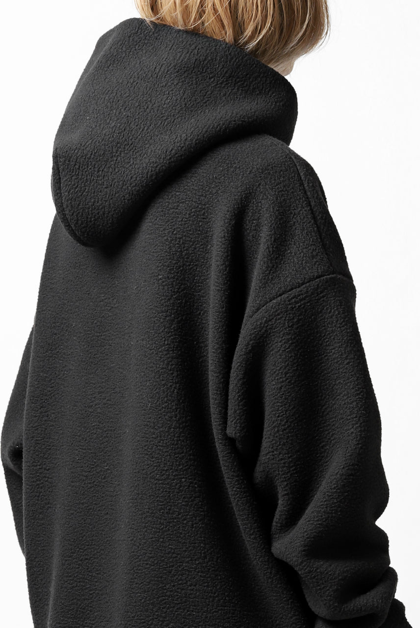 画像をギャラリービューアに読み込む, A.F ARTEFACT "FLUFFY" EMBROIDERED HOODIE / BomberFLEECE (BLACK)