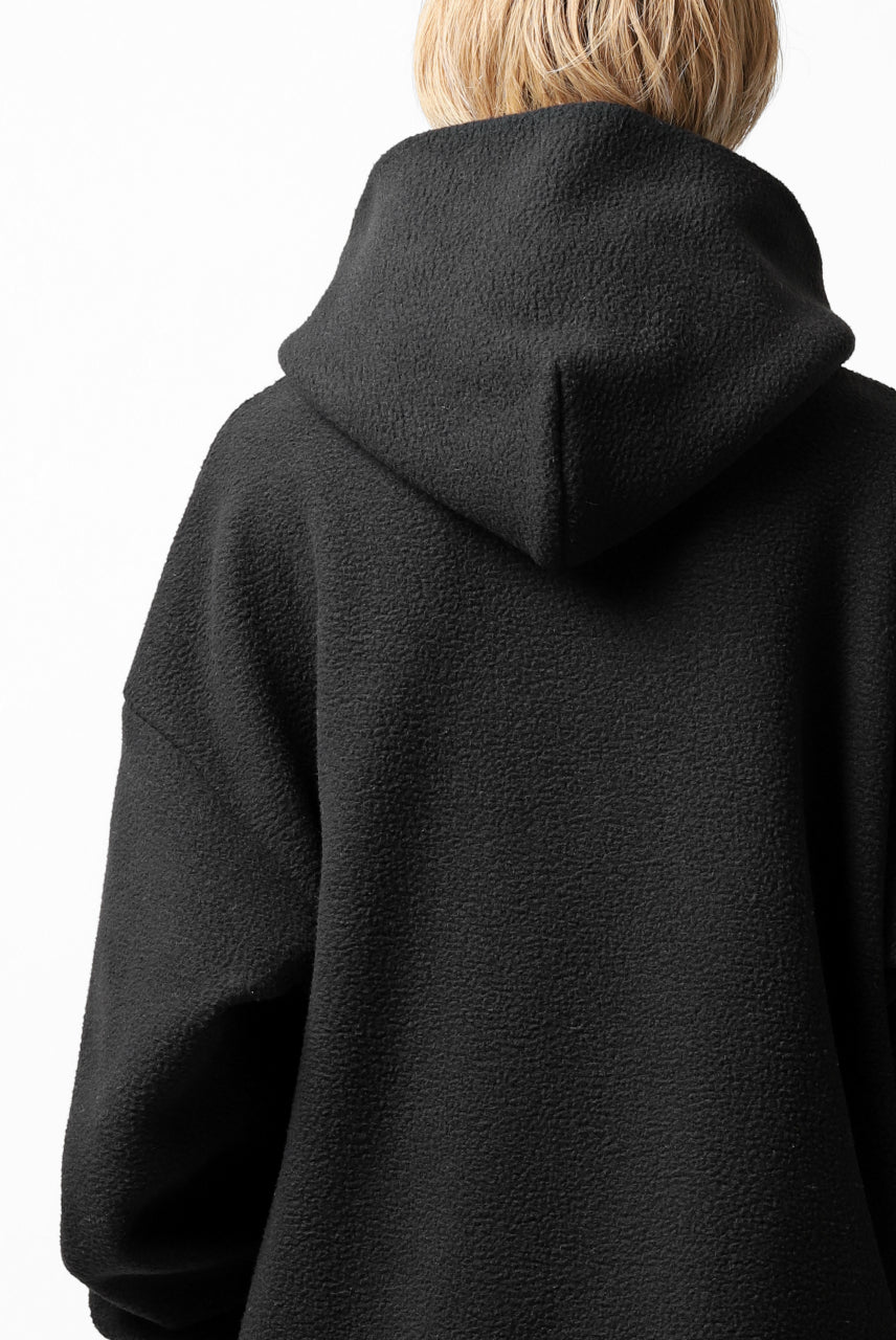 画像をギャラリービューアに読み込む, A.F ARTEFACT "FLUFFY" EMBROIDERED HOODIE / BomberFLEECE (BLACK)