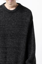Load image into Gallery viewer, CAPERTICA HEAVY KNIT SWEATER TOP / BABY ALPACA (MIX BLACK)