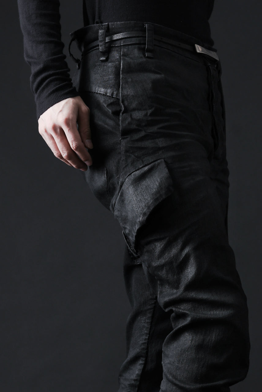 画像をギャラリービューアに読み込む, masnada SLIM JEANS / REPURPOSED STRETCH (BLACK HAND SMEARED RESIN)