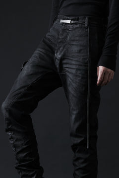 画像をギャラリービューアに読み込む, masnada SLIM JEANS / REPURPOSED STRETCH (BLACK HAND SMEARED RESIN)