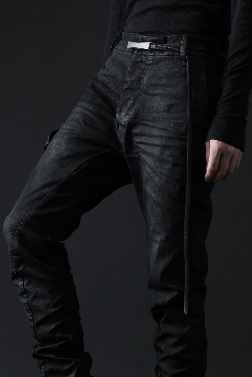 画像をギャラリービューアに読み込む, masnada SLIM JEANS / REPURPOSED STRETCH (BLACK HAND SMEARED RESIN)