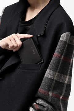 画像をギャラリービューアに読み込む, discord Yohji Yamamoto Money Clip Wallet / Shrink Cow Skin Leather (BLACK)