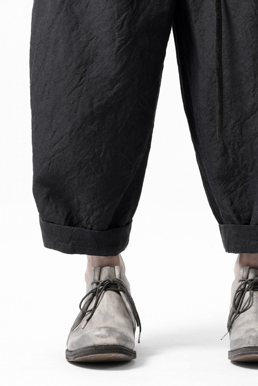 画像をギャラリービューアに読み込む, KLASICA GOSSE TWO TUCKED TROUSERS / SUMMER CHAMBRAY WOOL-LINEN (SHADOW)