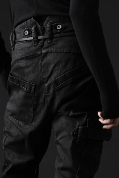 画像をギャラリービューアに読み込む, masnada SLIM JEANS / REPURPOSED STRETCH (BLACK HAND SMEARED RESIN)