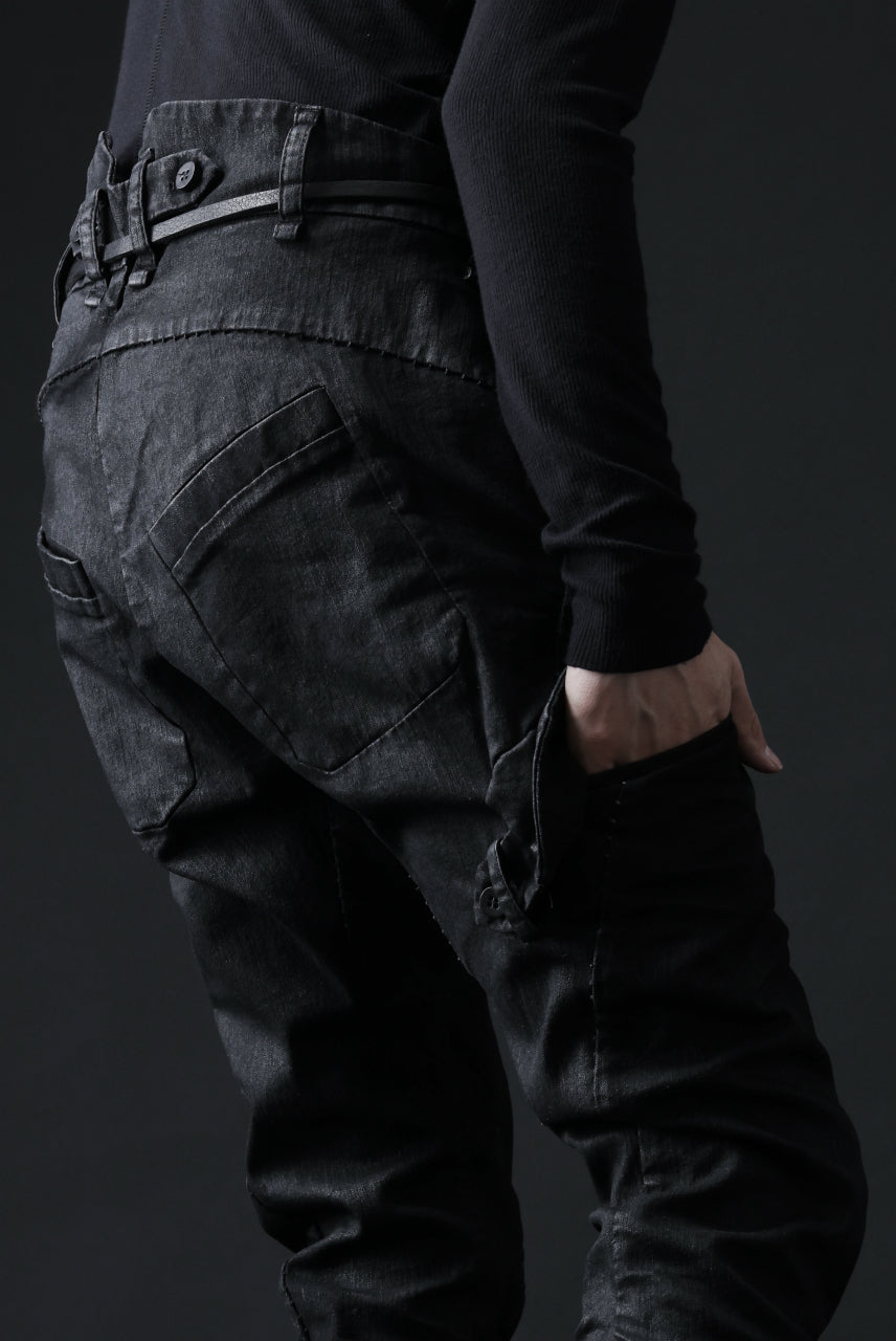 画像をギャラリービューアに読み込む, masnada SLIM JEANS / REPURPOSED STRETCH (BLACK HAND SMEARED RESIN)