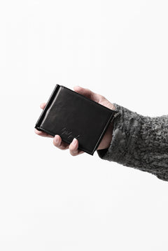 画像をギャラリービューアに読み込む, discord Yohji Yamamoto Money Clip Wallet / Shrink Cow Skin Leather (BLACK)
