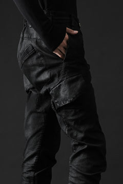 画像をギャラリービューアに読み込む, masnada SLIM JEANS / REPURPOSED STRETCH (BLACK HAND SMEARED RESIN)