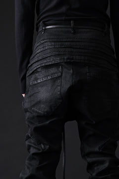 画像をギャラリービューアに読み込む, masnada BAGGY JEANS / REPURPOSED STRETCH (BLACK HAND SMEARED RESIN)