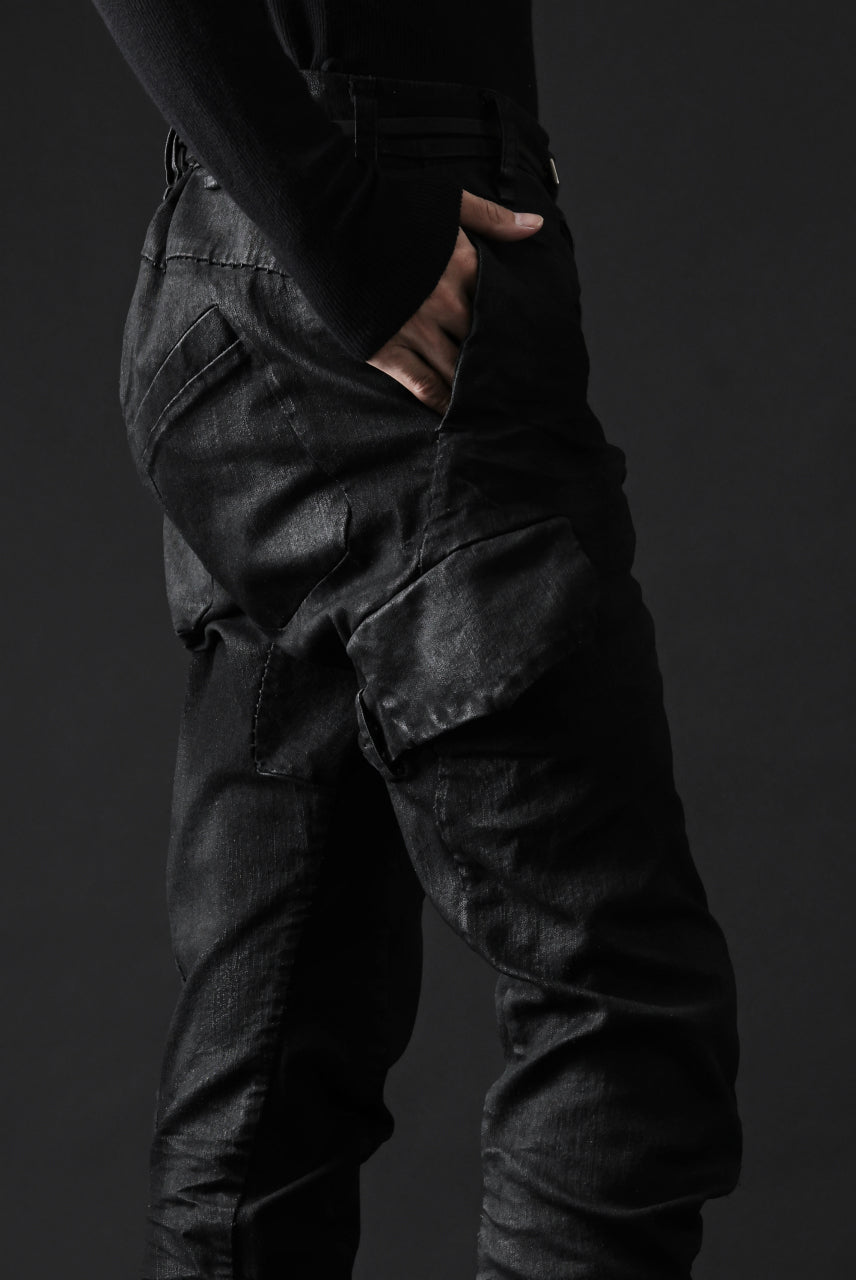 画像をギャラリービューアに読み込む, masnada SLIM JEANS / REPURPOSED STRETCH (BLACK HAND SMEARED RESIN)