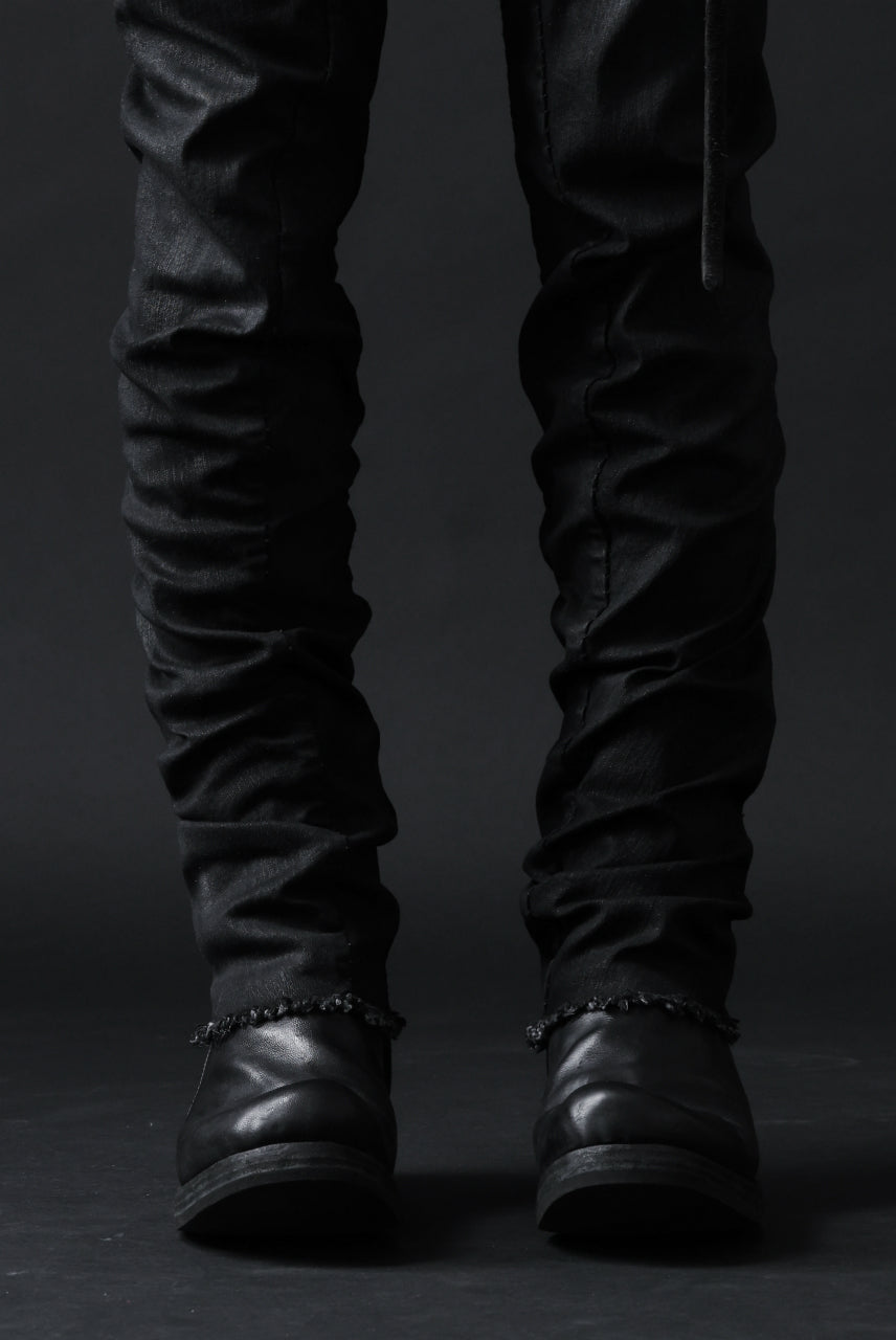 画像をギャラリービューアに読み込む, masnada SLIM JEANS / REPURPOSED STRETCH (BLACK HAND SMEARED RESIN)