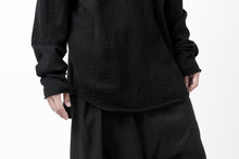 画像をギャラリービューアに読み込む, KLASICA D'ARCY RAGLAN REGULAR FIT PULL / JACQUARD KNIT JERSEY (BLACK x BLACK)