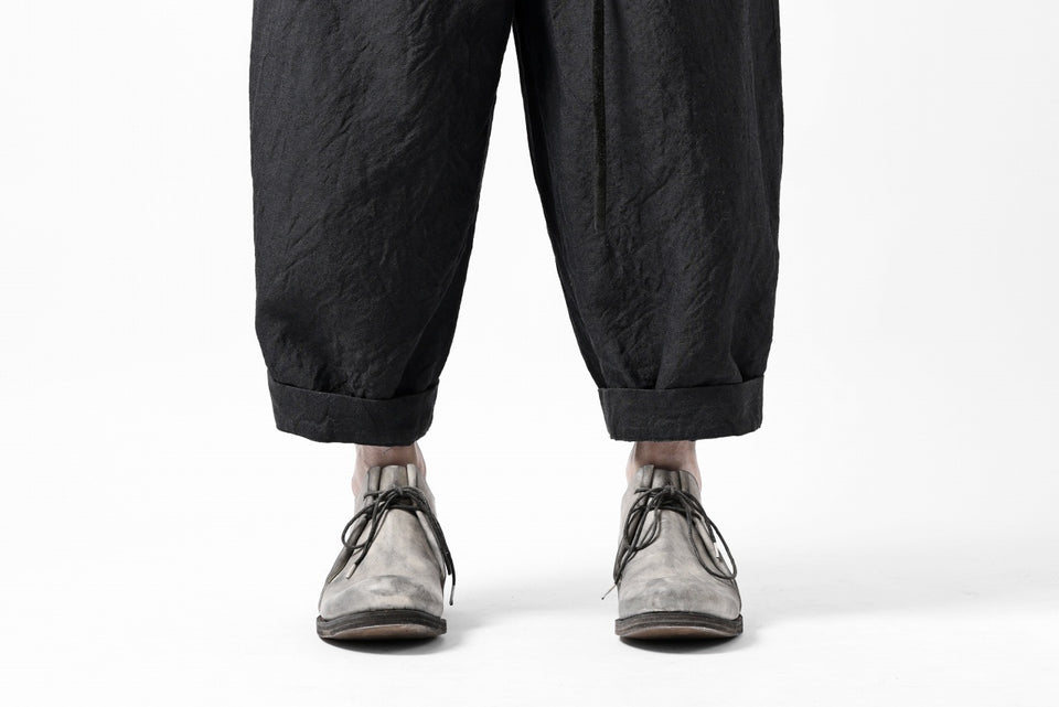 画像をギャラリービューアに読み込む, KLASICA GOSSE TWO TUCKED TROUSERS / SUMMER CHAMBRAY WOOL-LINEN (SHADOW)
