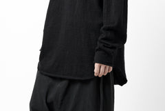 画像をギャラリービューアに読み込む, KLASICA D'ARCY RAGLAN REGULAR FIT PULL / JACQUARD KNIT JERSEY (BLACK x BLACK)