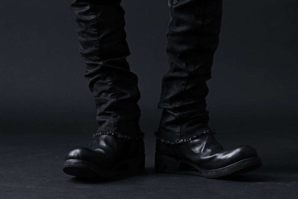 画像をギャラリービューアに読み込む, masnada SLIM JEANS / REPURPOSED STRETCH (BLACK HAND SMEARED RESIN)