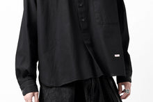 画像をギャラリービューアに読み込む, KLASICA SH-040 OVERSIZED SHORT PULLOVER SHIRT / DRY BACK TWILL (BLACK)