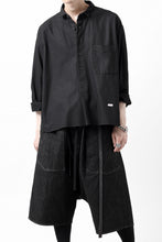 画像をギャラリービューアに読み込む, KLASICA SH-040 OVERSIZED SHORT PULLOVER SHIRT / DRY BACK TWILL (BLACK)
